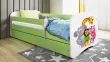 BABYDREAMS detsk poste so zsuvkou 70x140 vzor zoo, zelen