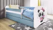 BABYDREAMS detsk poste so zsuvkou 80x180 vzor panda, modr