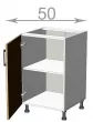 Skrinka 50, Glamour Premi L5082, biela/ed metal