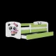 BABYDREAMS detsk poste 70x140 vzor panda, zelen