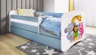 BABYDREAMS detsk poste so zsuvkou 70x140 vzor zoo, modr