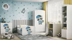 BABYDREAMS detsk poste so zsuvkou 70x140 vzor mval, biela