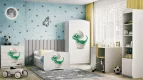 BABYDREAMS detsk poste so zsuvkou 70x140 vzor dinosaurus, bie