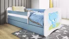 BABYDREAMS detsk poste so zsuvkou 70x140 vzor modr medvedk,