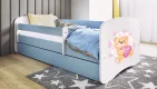 BABYDREAMS detsk poste so zsuvkou 70x140 vzor medvedk a mot