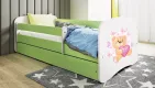 BABYDREAMS detsk poste so zsuvkou 70x140 vzor medvedk a mot