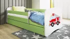 BABYDREAMS detsk poste so zsuvkou 70x140 vzor hasii, zelen