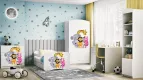 BABYDREAMS detsk poste so zsuvkou 70x140 vzor zoo, biela