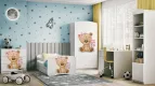 BABYDREAMS detsk poste so zsuvkou 80x160 vzor medvedk, biela