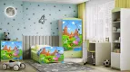 BABYDREAMS detsk poste so zsuvkou 80x180 vzor safari, zelen