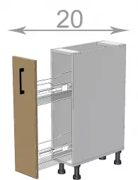 cargo skrinka 20, IMPERIAL LC2082, biela/biely lesk