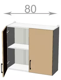 skrinka 80, IMPERIAL W8072, biela/adovo ed mat