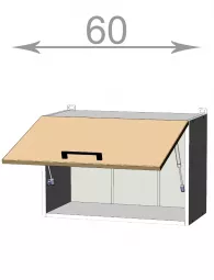 skrinka nad digestor 60, IMPERIAL W6040, biela/adovo ed lesk