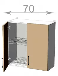 skrinka s odkvapkvaom 70, IMPERIAL WD7072, biela/biely mat