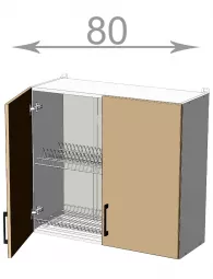 skrinka s odkvapkvaom 80, IMPERIAL WD8072, biela/bianco lesk