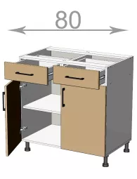 skrinka so zsuvkami 80, IMPERIAL LDD22S8082, biela/bianco lesk