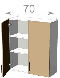 vysok skrinka 70, IMPERIAL W7092, biela/biely mat