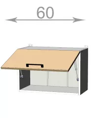 skrinka nad digestor 60, MODEST w6040, biela/artwood