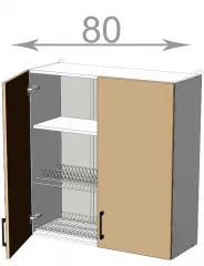 Kuchynsk vysok skrinka s odkvapkvaom 80, Modest WD8092, korp