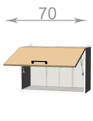 Vklopn skrinka 70, HORIZONT w7046, grafit/clubhouse