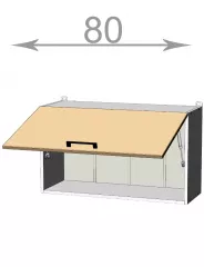 Vklopn skrinka 80, HORIZONT w8046, grafit/clubhouse