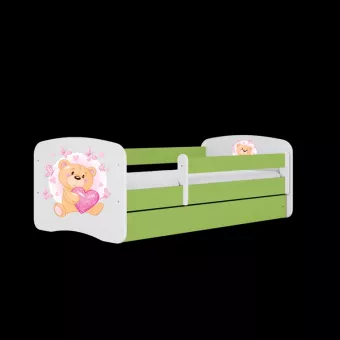 BABYDREAMS detsk poste 70x140 vzor medvedk a motliky,, zelen