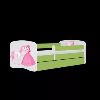 BABYDREAMS detsk poste 70x140 vzor princezn a k, zelen