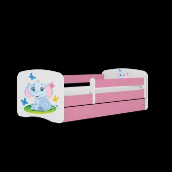 BABYDREAMS detsk poste 70x140 vzor slon, ruov