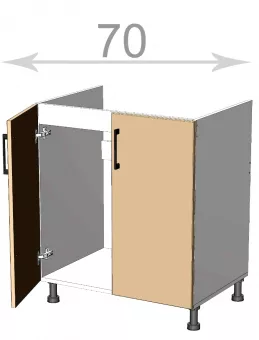 drezov skrinka 70, IMPERIAL LS7082, biela/biely mat