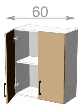 skrinka 60, IMPERIAL W6072, biela/biely mat