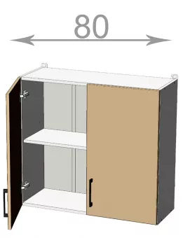 Skrinka 80, Glamour Premi W8072, biela/biely lesk