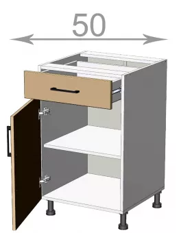 skrinka so uplkom 50, IMPERIAL LDD11S5082, biela/bordo lesk