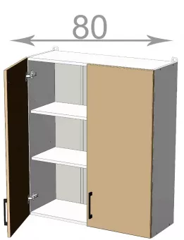 vysok skrinka 80, IMPERIAL W8092, biela/biely mat